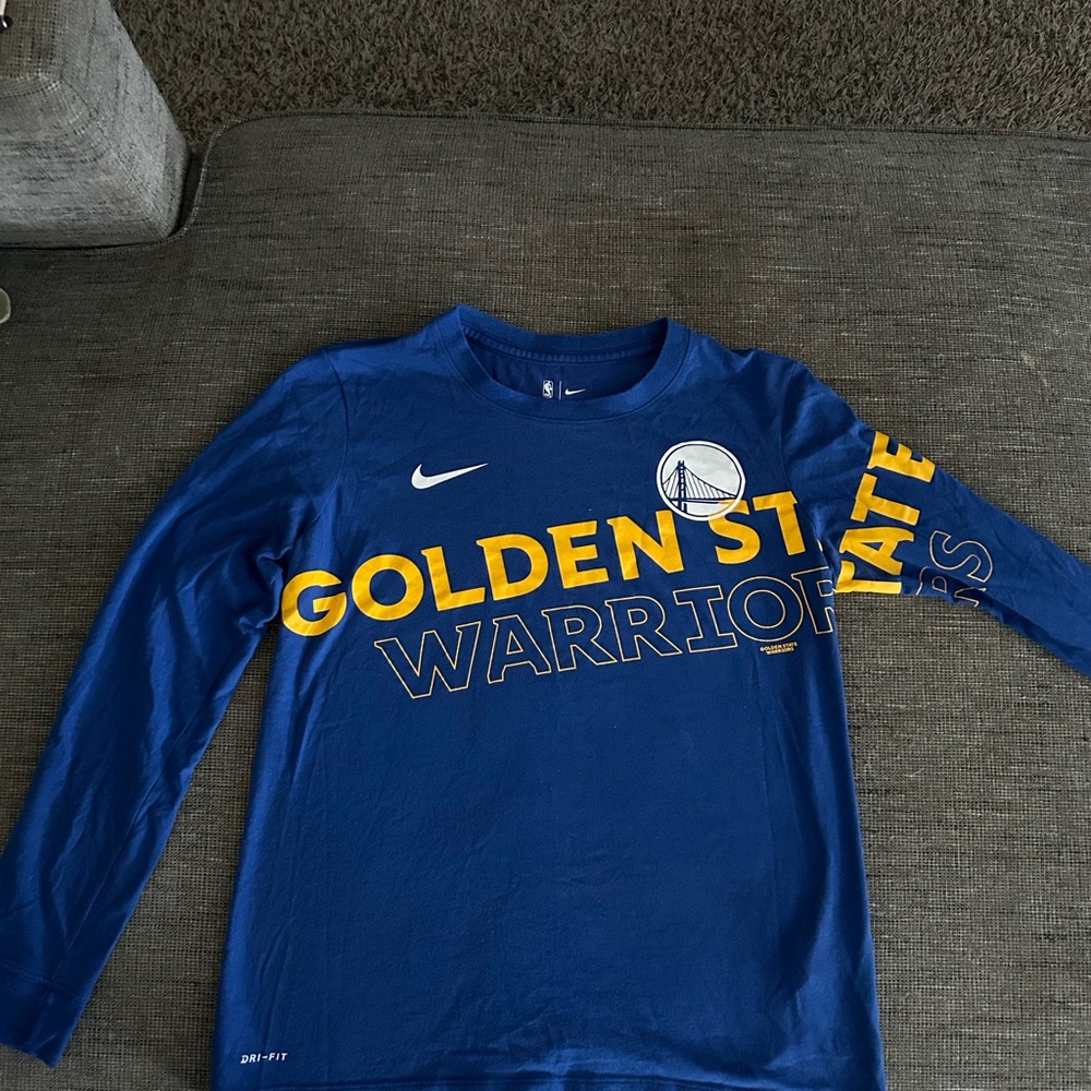 Nike Blue Golden State Warriors Long Sleeve Tee